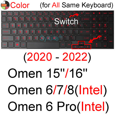 Κάλυμμα πληκτρολογίου για HP Omen 16 15 15t 15z 16t 16z 7 6 Pro 5 Air 4 3 2 Protector Skin Case Silicone Gaming Laptop 2021