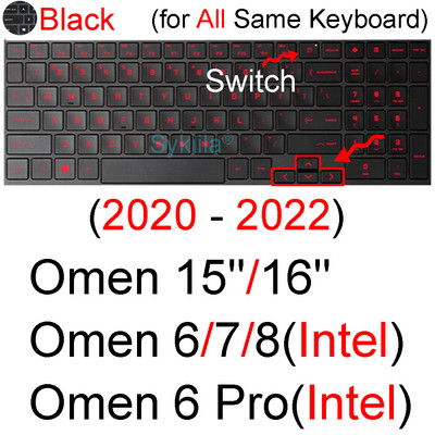 Κάλυμμα πληκτρολογίου για HP Omen 16 15 15t 15z 16t 16z 7 6 Pro 5 Air 4 3 2 Protector Skin Case Silicone Gaming Laptop 2021