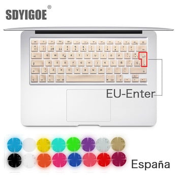 Ισπανικό Chile EU Keyboard Protector Cover for Mac Book Air13 pro15 Retina A1466 A1502 A1398 A1278 Skin Πολύχρωμο φιλμ πληκτρολογίου