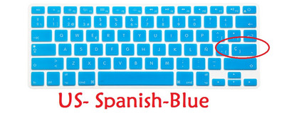 Ispanų kalba skirta Macbook Pro Retina 13 15 Air 13 EU US Ispanijos klaviatūros dangtelis Minkštas silicis A1466 A1278 A1286 klaviatūros apsauga