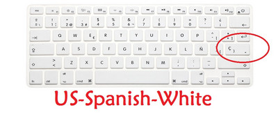 Ispanų kalba skirta Macbook Pro Retina 13 15 Air 13 EU US Ispanijos klaviatūros dangtelis Minkštas silicis A1466 A1278 A1286 klaviatūros apsauga