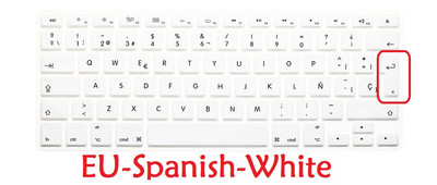 Ispanų kalba skirta Macbook Pro Retina 13 15 Air 13 EU US Ispanijos klaviatūros dangtelis Minkštas silicis A1466 A1278 A1286 klaviatūros apsauga