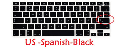 Ispanų kalba skirta Macbook Pro Retina 13 15 Air 13 EU US Ispanijos klaviatūros dangtelis Minkštas silicis A1466 A1278 A1286 klaviatūros apsauga