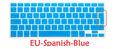 Ispanų kalba skirta Macbook Pro Retina 13 15 Air 13 EU US Ispanijos klaviatūros dangtelis Minkštas silicis A1466 A1278 A1286 klaviatūros apsauga