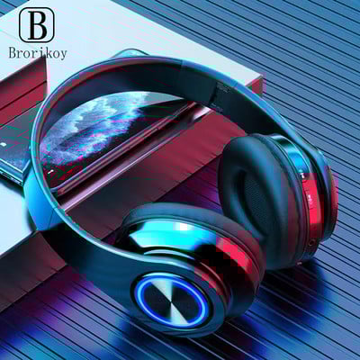 Slušalice za igrače Šareno svjetlo Slušalice Blutooth Surround Sound Stereo bežične slušalice USB s mikrofonom PC Laptop Slušalice