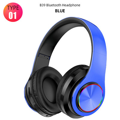 Slušalice za igrače Šareno svjetlo Slušalice Blutooth Surround Sound Stereo bežične slušalice USB s mikrofonom PC Laptop Slušalice