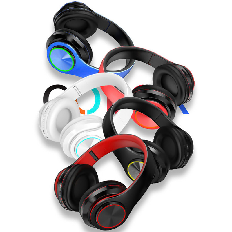 Slušalice za igrače Šareno svjetlo Slušalice Blutooth Surround Sound Stereo bežične slušalice USB s mikrofonom PC Laptop Slušalice
