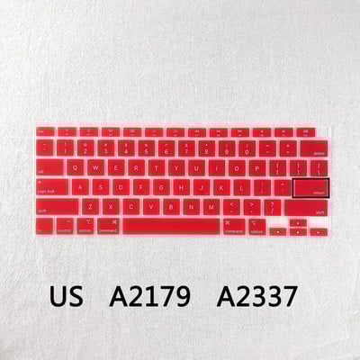 Poklopac tipkovnice za prijenosno računalo za Macbook Air 13 inča Modle 2019 A2179 2020 M1 A2337 EU US engleski jezik Poklopac tipkovnice Silikonska koža