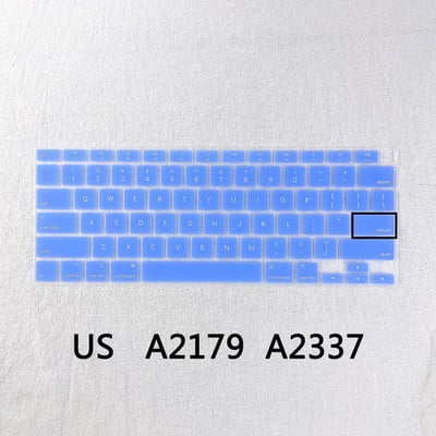 Poklopac tipkovnice za prijenosno računalo za Macbook Air 13 inča Modle 2019 A2179 2020 M1 A2337 EU US engleski jezik Poklopac tipkovnice Silikonska koža