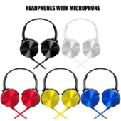 Stereo bas slušalice s mikrofonom, prijenosne žičane sklopive slušalice 3,5 mm audio slušalice za prijenosno računalo, stolni igrač