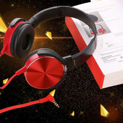 Stereo bas slušalice s mikrofonom, prijenosne žičane sklopive slušalice 3,5 mm audio slušalice za prijenosno računalo, stolni igrač