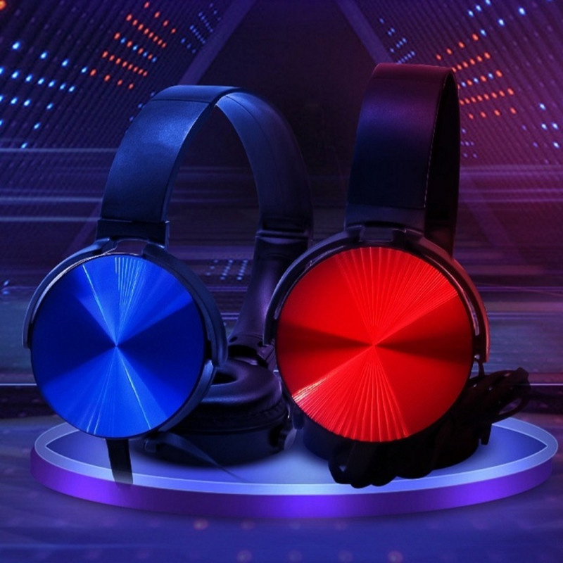 Stereo bas slušalice s mikrofonom, prijenosne žičane sklopive slušalice 3,5 mm audio slušalice za prijenosno računalo, stolni igrač