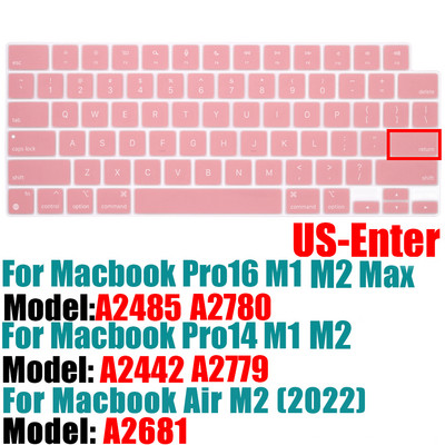 Laptop billentyűzet borító bőre MacBook Air M2 A2681 Pro14 A2442 / MacBook Pro 16 A2485 2021 M1Color szilikon billentyűzetvédőhöz