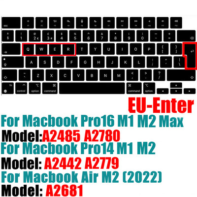 Laptop billentyűzet borító bőre MacBook Air M2 A2681 Pro14 A2442 / MacBook Pro 16 A2485 2021 M1Color szilikon billentyűzetvédőhöz