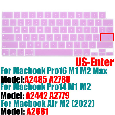 Laptop billentyűzet borító bőre MacBook Air M2 A2681 Pro14 A2442 / MacBook Pro 16 A2485 2021 M1Color szilikon billentyűzetvédőhöz