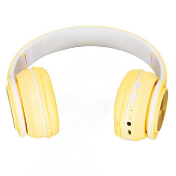 Ακουστικά ακουστικών μείωσης θορύβου πτυσσόμενα πάνω από το αυτί Ασύρματα ακουστικά με πολύχρωμο φως για φορητό υπολογιστή τηλεφώνου