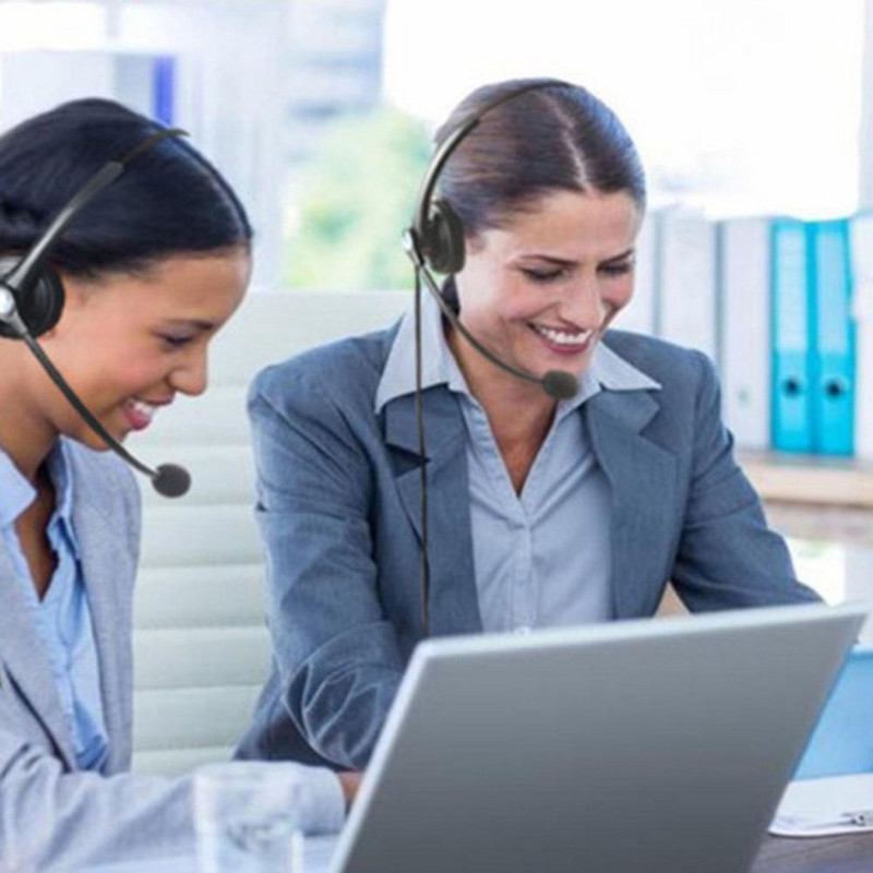 Tālruņa austiņas Zvanu centra trokšņus slāpējošas satiksmes austiņas USB porta austiņas datora klēpjdatoram