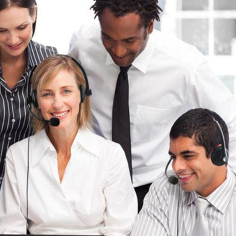 Tālruņa austiņas Zvanu centra trokšņus slāpējošas satiksmes austiņas USB porta austiņas datora klēpjdatoram