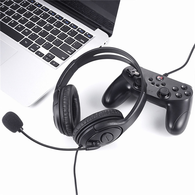 USB spēļu austiņas Regulējamas vadu datora austiņas ar mikrofonu Music Gamer austiņas klēpjdatoram Skype Office