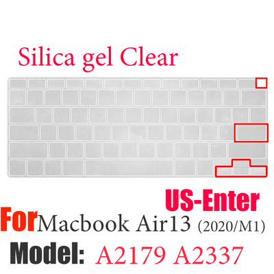 Tipkovnica ruskog prijenosnog računala za Macbook Air13 2020 Zaštitna folija za tipkovnicu 13" A2179 A2337 M1 silikonska maska za tipkovnicu