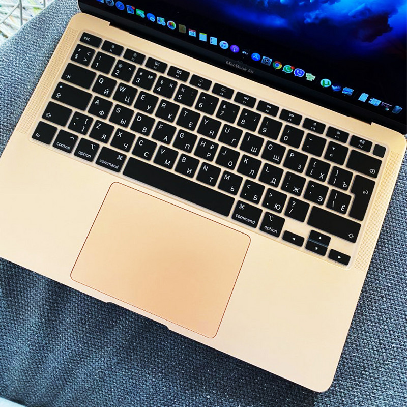 Tipkovnica ruskog prijenosnog računala za Macbook Air13 2020 Zaštitna folija za tipkovnicu 13" A2179 A2337 M1 silikonska maska za tipkovnicu