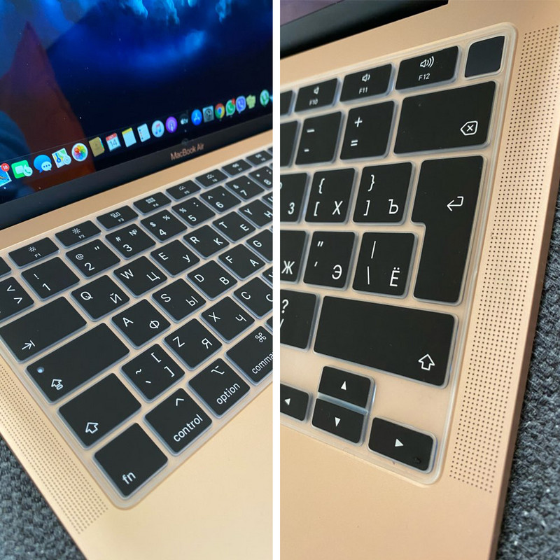 Tipkovnica ruskog prijenosnog računala za Macbook Air13 2020 Zaštitna folija za tipkovnicu 13" A2179 A2337 M1 silikonska maska za tipkovnicu