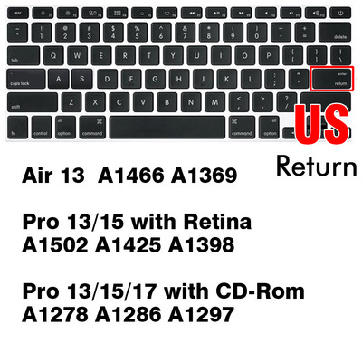 Skaidrus klaviatūros dangtelis skirtas Macbook Air 13 M2 Pro 13 M1 Pro14 15 16 Retina 11 Silikoninis apsauginis odos dėklas A2337 A2779 A2681