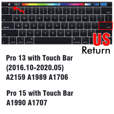 Skaidrus klaviatūros dangtelis skirtas Macbook Air 13 M2 Pro 13 M1 Pro14 15 16 Retina 11 Silikoninis apsauginis odos dėklas A2337 A2779 A2681