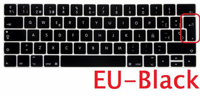Minkštas, skirtas Macbook Pro 13 15 jutiklinė juosta 2016 2019 Ispanijos ES JAV klaviatūros dangtelis Silicio A1706 A1707 A1989 A1990 klaviatūros apsauga
