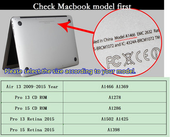 Για Macbook Air 13 Pro 13 15 CD ROM Retian 2015 Russian EU US Κάλυμμα πληκτρολογίου Silicon A1466 A1278 A1286 A1398 Κάλυμμα δέρματος πληκτρολογίου