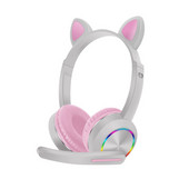 Žičane slušalice za djecu Računalo 3,5 mm priključak Dugi kabel s mikrofonom Mačje uho Modni darovi Stereo prijenosno računalo Slatka LED rasvjeta
