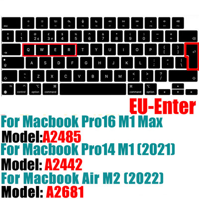 Κάλυμμα πληκτρολογίου για MacBook Pro 14 A2442 / MacBook Pro 16 A2485 2021 με Προστατευτικό πληκτρολογίου σιλικόνης M1 Chip Color Αγγλικά