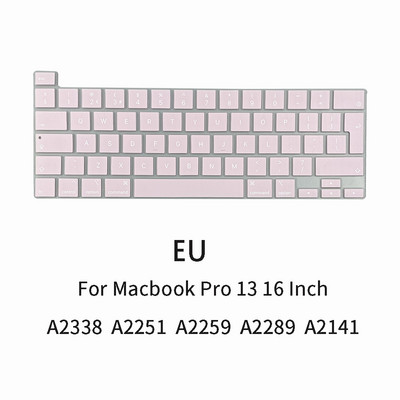2021 m. nešiojamojo kompiuterio klaviatūros dangtelis, skirtas Macbook Pro 13 16 colių A2338 A2251 A2289 A2259 A2141 EU JAV anglų kalbos klaviatūros dangtelis silikoninė oda