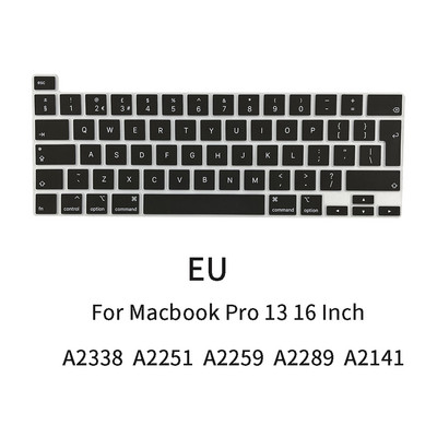 2021 m. nešiojamojo kompiuterio klaviatūros dangtelis, skirtas Macbook Pro 13 16 colių A2338 A2251 A2289 A2259 A2141 EU JAV anglų kalbos klaviatūros dangtelis silikoninė oda
