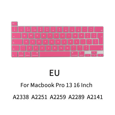 2021 m. nešiojamojo kompiuterio klaviatūros dangtelis, skirtas Macbook Pro 13 16 colių A2338 A2251 A2289 A2259 A2141 EU JAV anglų kalbos klaviatūros dangtelis silikoninė oda