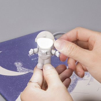 Φορητή λάμπα LED USB ανάγνωσης για εξοικονόμηση ενέργειας για φορητό φορητό υπολογιστή λάμπας έκτακτης ανάγκης USB Astronaut LED Night Light