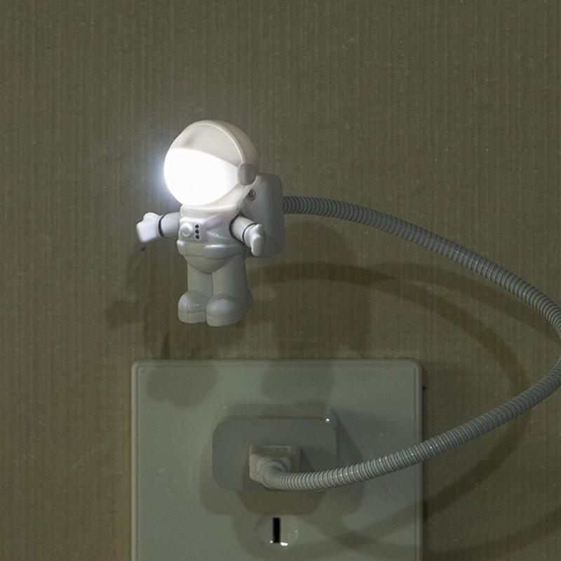 Prijenosna LED za čitanje USB štedna žarulja za prijenosno računalo Mobilna strujna lampa za hitne slučajeve USB Astronaut LED noćno svjetlo