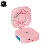 USB Spray Humidifier Μικρός ανεμιστήρας, φορητός, επιτραπέζιος ανεμιστήρας τσέπης, φορητός επαναφορτιζόμενος αναδιπλούμενος ανεμιστήρας για το γραφείο γραφείου