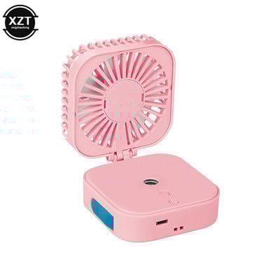 USB Spray Humidifier Μικρός ανεμιστήρας, φορητός, επιτραπέζιος ανεμιστήρας τσέπης, φορητός επαναφορτιζόμενος αναδιπλούμενος ανεμιστήρας για το γραφείο γραφείου