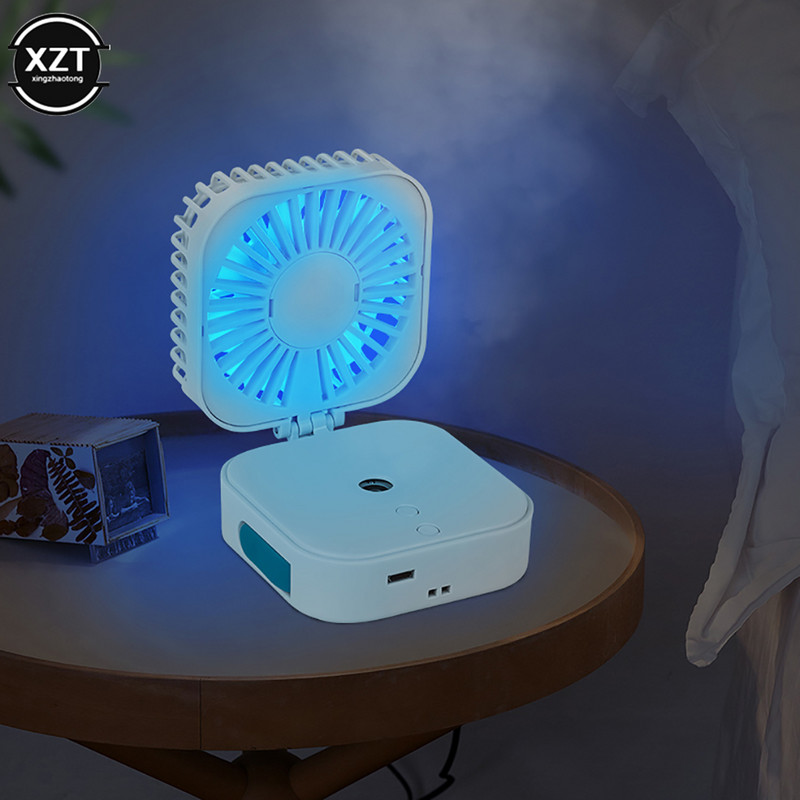 USB Spray Humidifier Μικρός ανεμιστήρας, φορητός, επιτραπέζιος ανεμιστήρας τσέπης, φορητός επαναφορτιζόμενος αναδιπλούμενος ανεμιστήρας για το γραφείο γραφείου