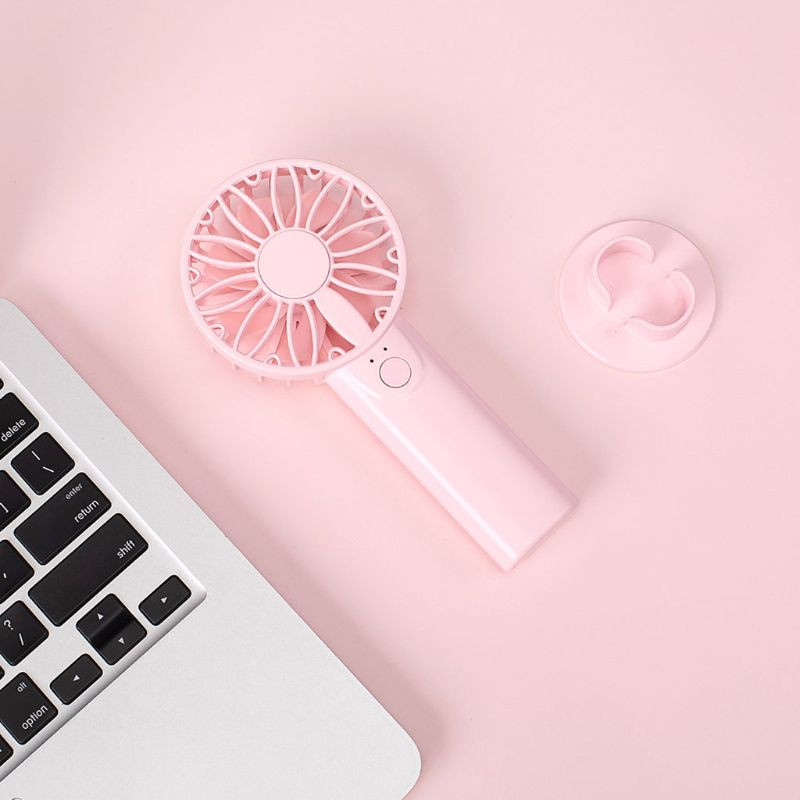 Rankiniai oro aušintuvai aušinami mini staliniai ventiliatoriai, maitinami 2x AA nešiojamaisiais.