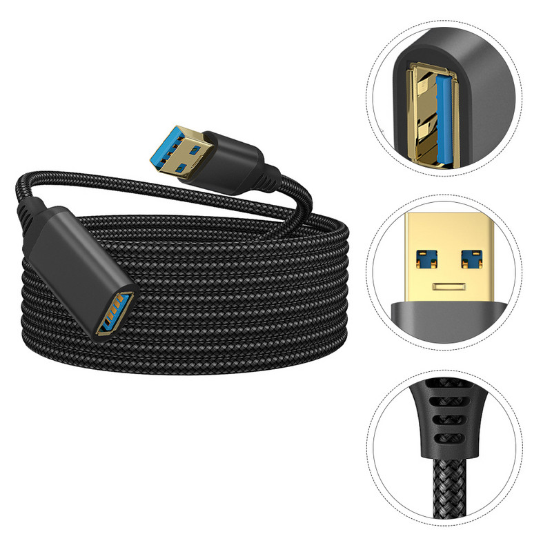 10 jalga USB 30 liiniga kiire andmeedastusjuhtme pikendusjuhe klaviatuuri kaabel 3.0 Weave