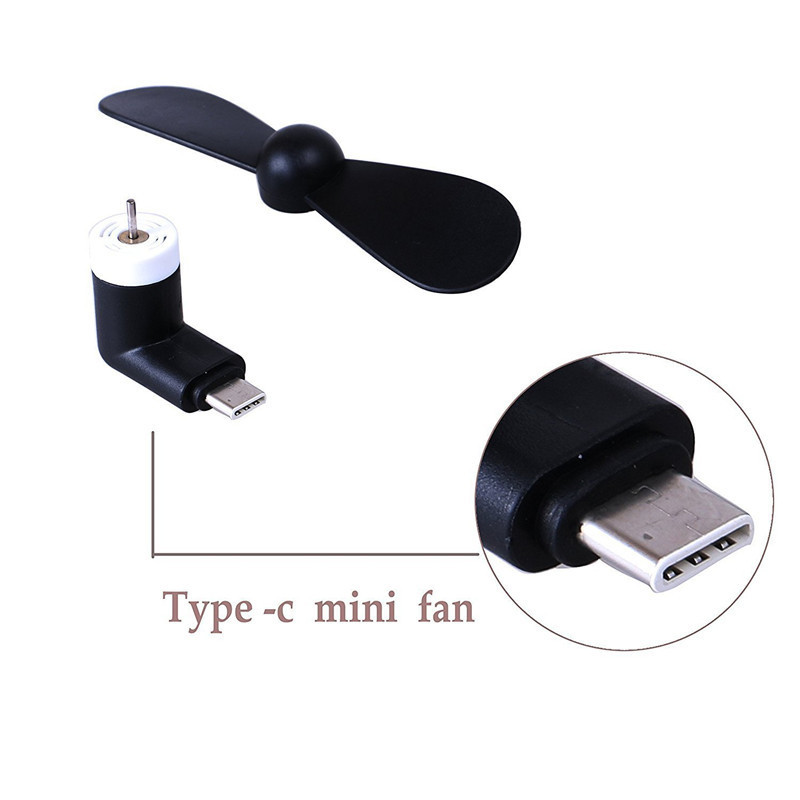 Naujas mini nešiojamas mikro USB ventiliatorius 5v 1w mobiliojo telefono USB mini ventiliatorių testeris, skirtas C tipo C tipo USB-C mobiliojo telefono ventiliatoriui