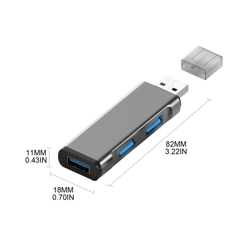 3 v 1 USB 3.0 Hub USB 2.0 Splitter pre notebook, adaptér pre PC, nabíjanie cez USB