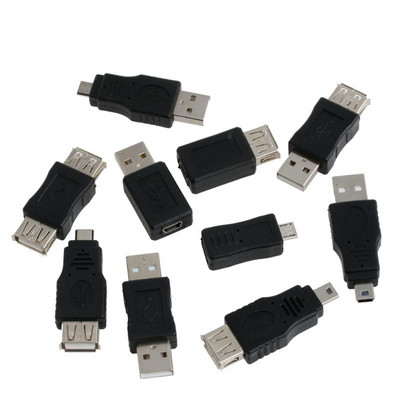 10 броя OTG 5 Pin F/for Mini Charger Adapter Converter Подмяна Лесна за U