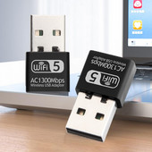 Bežični mrežni adapter 2.4G/5.8GHz Dual Band 1300Mbps laptop USB WiFi adapter za Windows XP/7/8/10/11 za Mac OS za Linux