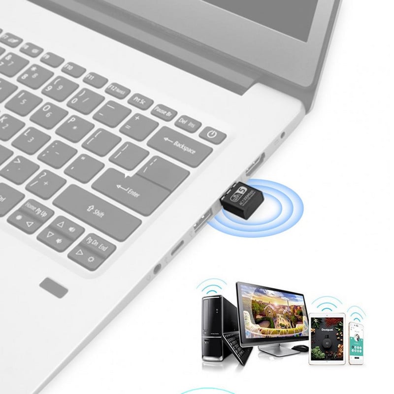 Bežični mrežni adapter 2.4G/5.8GHz Dual Band 1300Mbps laptop USB WiFi adapter za Windows XP/7/8/10/11 za Mac OS za Linux