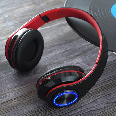 Austiņas Spēlētāju austiņas Bluetooth telpiskā skaņa Stereo Bezvadu austiņas USB ar mikrofonu Krāsainas gaismas datora klēpjdatora austiņas