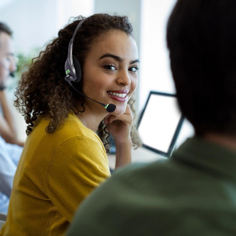 2020 m. naujos laidinės ausinės su mikrofonu, 3,5 mm kištuku MIC ausinės „Skype“, skirtos asmeniniam kompiuteriui, nešiojamam kompiuteriui