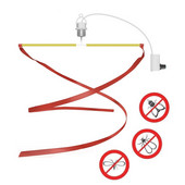 Mušu kukaiņu atbaidīšanas ventilators Turiet mušas blaktis prom no pārtikas 12V-85V griestu ventilators ar ASV spraudni C13 lādētāja adapteri 3,75m kabelis